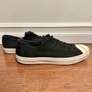 CONVERSE Jack Purcell Black Suede Laced Low Top Sneakers US 13 / UK 12 / EU 47.5